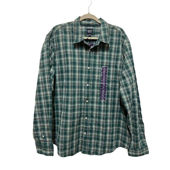 GAP NWT Men's Lightweight Long Sleeve Button Down Woven Shirt XXL - Picture 1 of 4